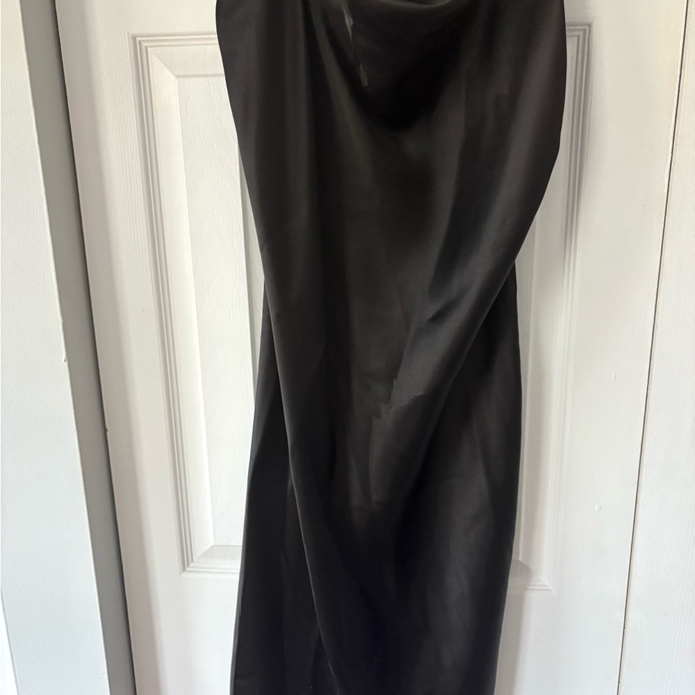 Bebe Black Sheath Cowl Neck Dress